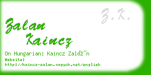 zalan kaincz business card